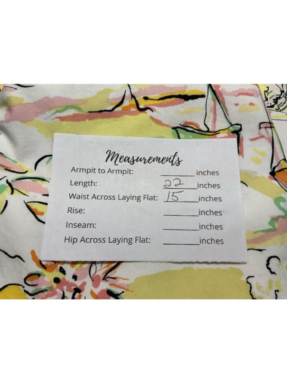 Express Skirt Size 6 Hawaiian Print White Yellow Pink Green A Line - Picture 9 of 9